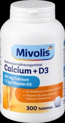 Viên uống canxi Mivolis Calcium + D3 300 viên – Hỗ trợ xương chắc khỏe, bổ sung vitamin D3 hấp thu tối ưu