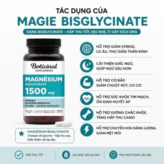 Magnesium Bisglycinate Boticinal 1500mg – Hỗ trợ ngủ ngon, giảm căng thẳng, hấp thu cao