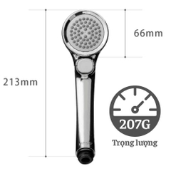 Vòi Sen Tắm Mạ Có Nút Dừng Kết Hợp Công Nghệ Trộn Khí Takagi (JSB025BM) – Tiết Kiệm Nước, Tăng Áp Lực