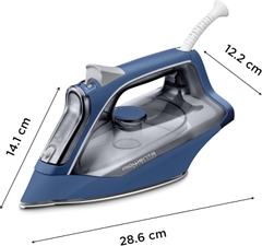 Bàn là hơi nước Rowenta Effective+ DX1636D1 2400W xanh xám – Công nghệ Đức, ủi nhanh, tiết kiệm thời gian