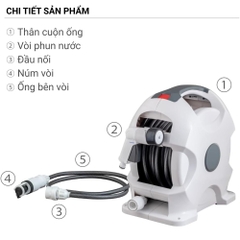 Bộ vòi tưới cây đa năng Takagi R715FJC2 - Aurora X2 (15m) - Made in Japan