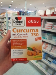 Doppelherz Curcuma 750 Đức – Viên Uống Tinh Chất Nghệ Curcumin + Vitamin D3, Hộp 30 Viên