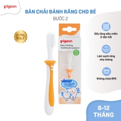 Bàn chải đánh răng sữa Pigeon giai đoạn 2 (9 Tháng+) – Tập làm quen chăm sóc răng miệng cho bé