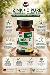 Viên uống zink +C Vegan doppelherz 60 viên - Kẽm 15mg + vitamin C thuần chay