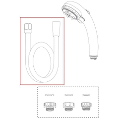 Dây vòi hoa sen Takagi cút nối đồng chịu nhiệt XJZ0030 - 1.6m