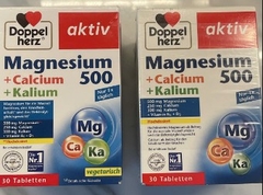Viên Uống Magnesium 500 + Calcium + Kalium Doppelherz 30 Viên – Bổ Sung Magie, Canxi, Kali Cho Cơ Bắp Và Xương Khớp