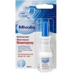 Xịt mũi biển Mivolis Meerwasser Nasenspray Sensitiv - làm sạch và chăm sóc niêm mạc mũi