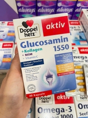 Viên Uống Glucosamin Doppelherz 1550 + MSM + Collagen + Vitamin C – Bổ Khớp Hiệu Quả Từ Đức
