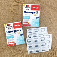 Viên nhai Doppelherz Omega-3 + Vitamin D3 Kids - Hỗ trợ trí não & xương khỏe mạnh