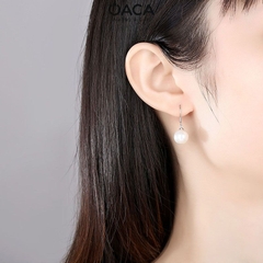 Bông tai bạc ngọc trai móc câu Conch