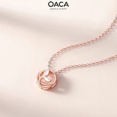 Dây chuyền bạc mạ vàng đuôi cá heo ngọc trai may mắn