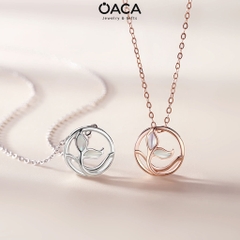 Dây chuyền bạc mạ vàng đuôi cá heo ngọc trai may mắn