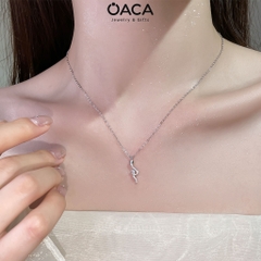 Dây chuyền bạc nữ Snake Eyes Green huyền bí