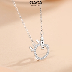 Dây chuyền bạc Rồng Artabotrys dễ thương đá CZ