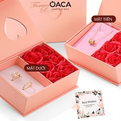 Hộp quà tặng đựng bộ trang sức hoa hồng Forever Love