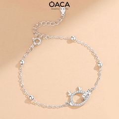 Lắc tay bạc Rồng Artabotrys dễ thương đá CZ