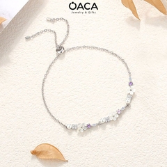 Lắc tay bạc Spring charm hoa đào xinh xắn