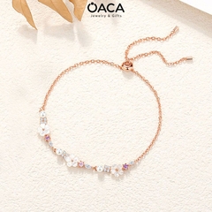 Lắc tay bạc Spring charm hoa đào xinh xắn