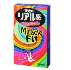Bao cao su Sagami Miracle Fit cỡ 49mm siêu mỏng hộp 10 bao