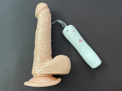 Dương vật giả có đế rung nhỏ gọn Shequ 6.9 Inch