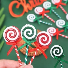 Que Kẹo Nhựa Noel Màu Đỏ 16339