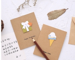 Thiệp Giấy Vintage Kèm Họa Tiết 3D 9*11cm 13624