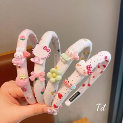 Cài Tóc Bờm Xốp Hoạ Tiết Trẻ Em Đính Charm Cute 1.5cm 17716