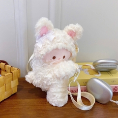 Túi Bé Gấu Lông Xù Tai Nơ Ren Đeo Chéo Ôm Bụng Cute 15708