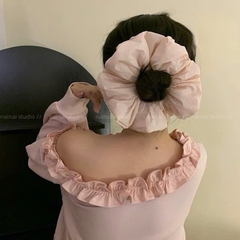 Cột Tóc Vải Scrunchies Voan Bóng Trơn FMDREA 16679