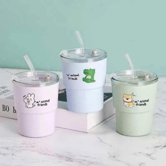 Ly Thuỷ Tinh Bọc Nhựa ANIMAL FRIENDS 17648