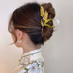 Kẹp Tóc Sắt Hình Bông Lúa Vàng 8681