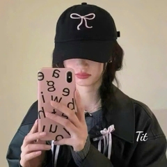 Mũ Lưỡi Trai Nửa Đầu Thêu Nơ 17514