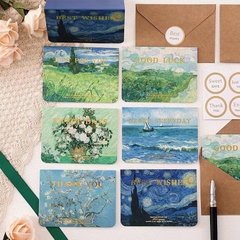 Thiệp Bìa Cứng Họa Tiết +Bao Thư+ Stamp 9*12cm 13625