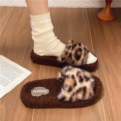 Dép Lông Xù Da Báo Đi Trong Nhà 16695