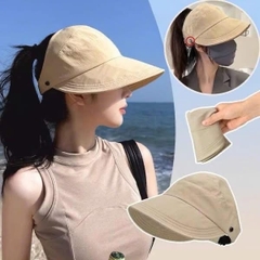 Mũ Chống Nắng Nửa Đầu Korea Trơn Quai Gài 17560