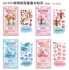 Sticker Nổi 3D Xếp Chồng Trong Suốt Đủ Mẫu 17533