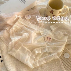 Set 5 Quần Chip, Lót Cotton Ren Nơ Hoạ Tiết Trái Tim 16721