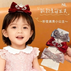 Kẹp Tóc Mỏ Vịt Nơ Bóng Vương Miệng 16538