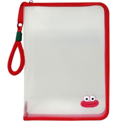 Túi Đựng Tài Liệu Nhựa Trong Viền Dây Màu Mắt Môi Trề A4 15364