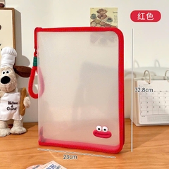 Túi Đựng Tài Liệu Nhựa Trong Viền Dây Màu Mắt Môi Trề A4 15364