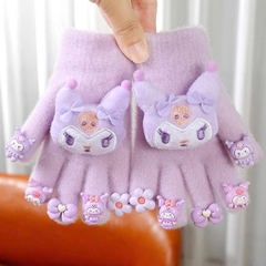 Găng Tay Len Giữ Ấm Đính Charm Hoạt Hình Cho Bé Cute 16647