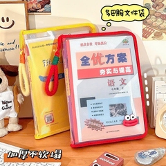 Túi Đựng Tài Liệu Nhựa Trong Viền Dây Màu Mắt Môi Trề A4 15364