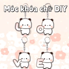 Móc Khoá Khoen Mặt Charm Gấu Ôm Chữ 16267