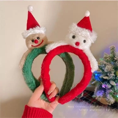 Cài Tóc Noel Lông mịn Tuần Lộc Đội Mũ Đỏ 16407