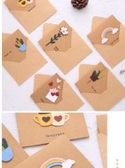 Thiệp Giấy Vintage Kèm Họa Tiết 3D 9*11cm 13624