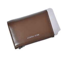 Ví Ngắn Gập Da Đẹp CLASSIC STAR Khoá Kéo 17990