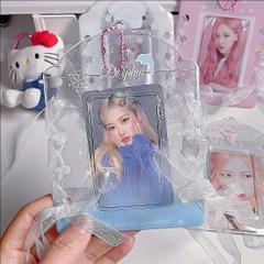 Móc Khóa Dẻo Dạng Toploader Đựng Ảnh Thắt Nơ Hàn Quốc 15375