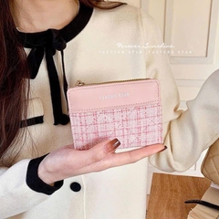 Ví Nữ Ngắn Vải Dạ Classic Star Gấp Đôi Khoá Kéo 16394