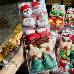 Set 2 Cột Tóc Thun Gấu Bông Noel 16403