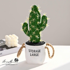 Chậu Xương Rồng Giả Dây Thừng Decor 16069